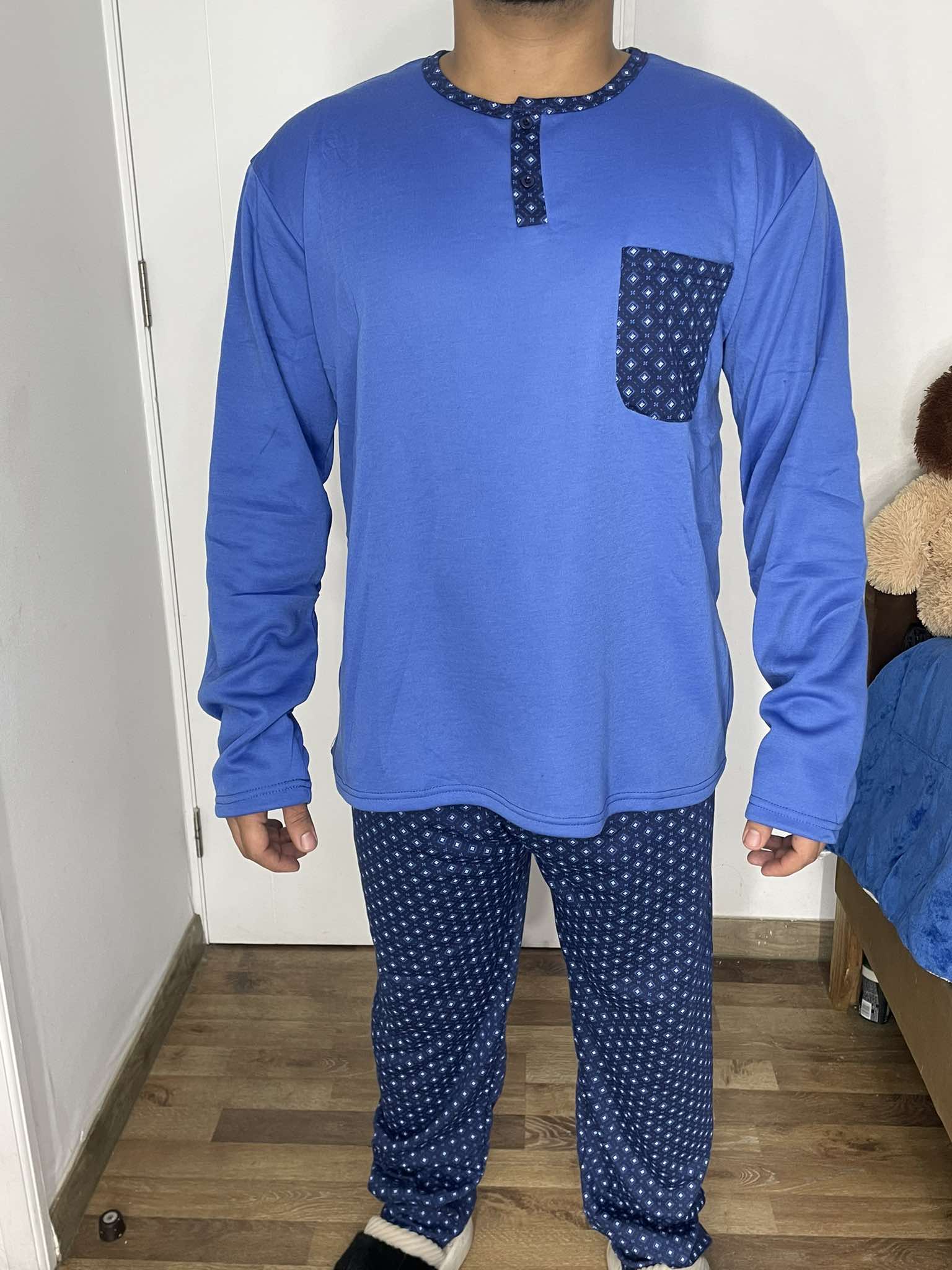 Pijama Polar Hombre Térmico Manga Larga – Invierno