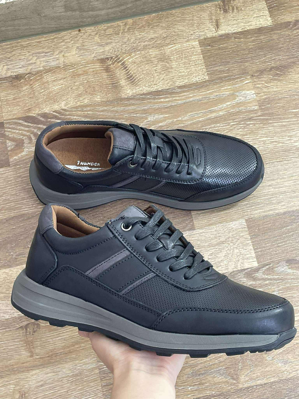 Zapatillas de Cuero Hombre Urbanas con Suela Rubber Antideslizante