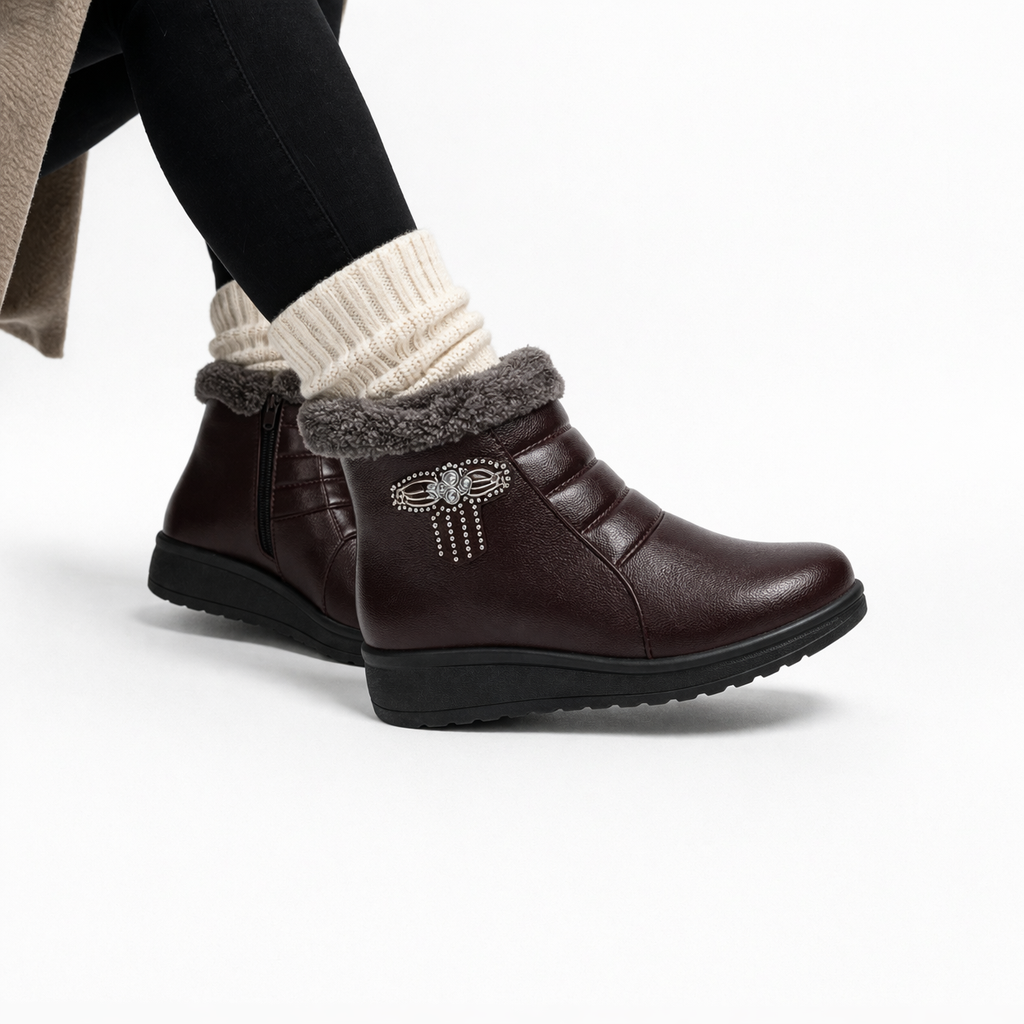 Botines de Invierno con Peluche Mujer – Cómodos, Abrigados y Antideslizantes