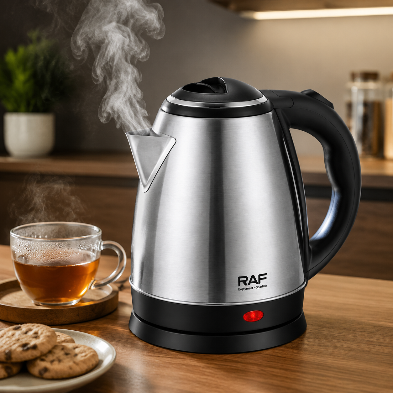 Hervidor Eléctrico RAF 2 Litros 1500W Acero Inoxidable | Apagado Automático