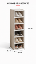 Organizador de Zapatos Apilable 6 Pares | Caja Plegable con Puerta Transparente