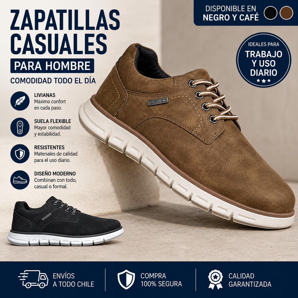 Zapatillas Casual Hombre Urban Comfort | Livianas y Cómodas para Uso Diario