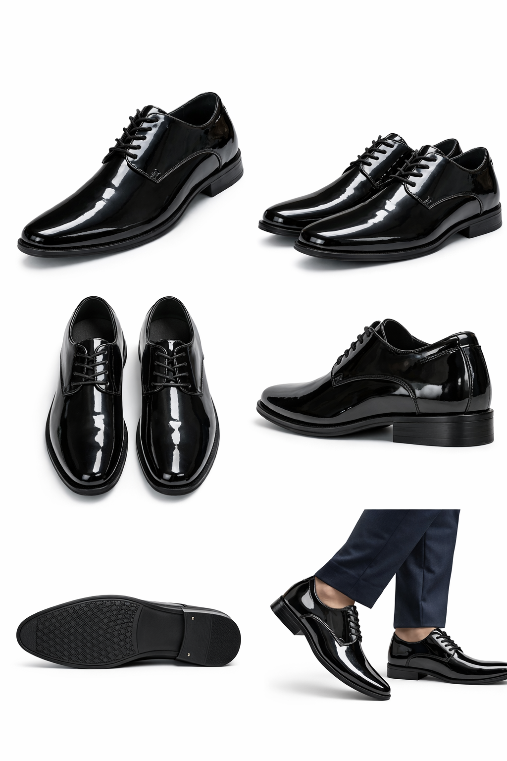 Zapato Formal Hombre Charol Negro – Elegante y Brillante para Eventos
