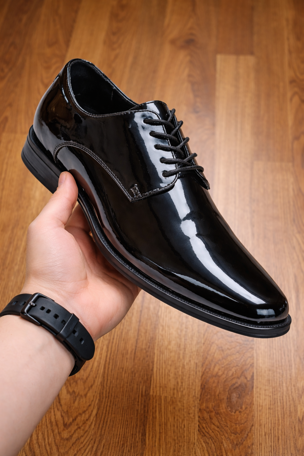 Zapato Formal Hombre Charol Negro – Elegante y Brillante para Eventos