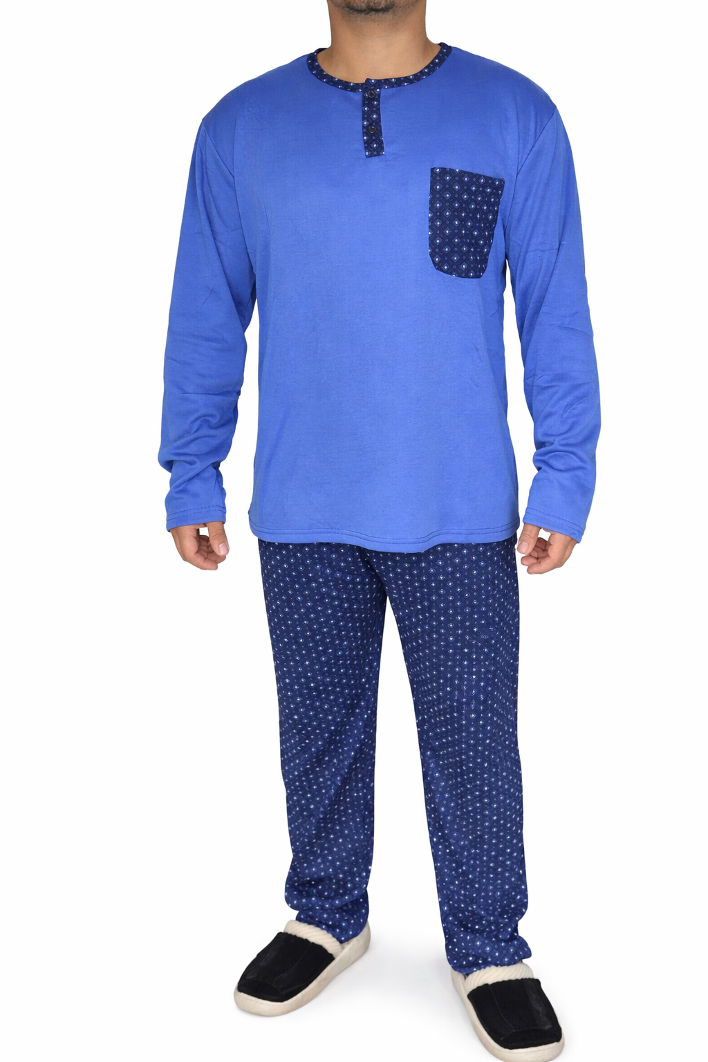 Pijama Polar Hombre Térmico Manga Larga – Invierno