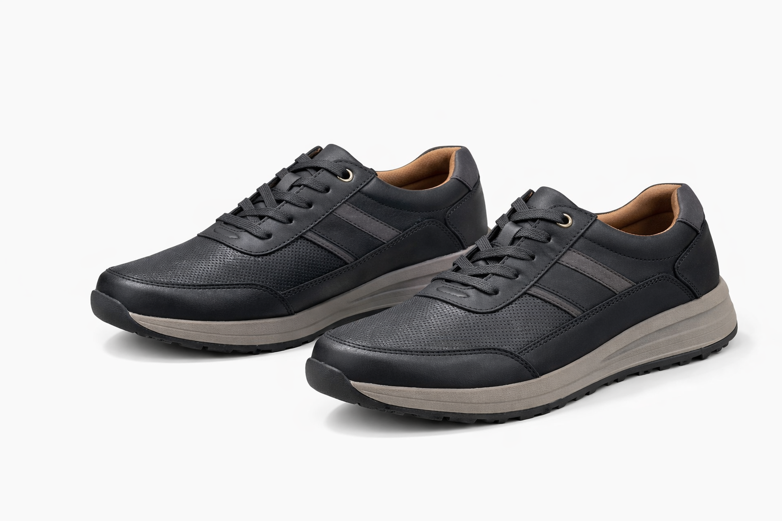 Zapatillas de Cuero Hombre Urbanas con Suela Rubber Antideslizante