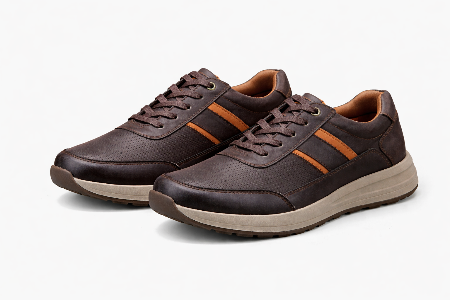 Zapatillas de Cuero Hombre Urbanas con Suela Rubber Antideslizante