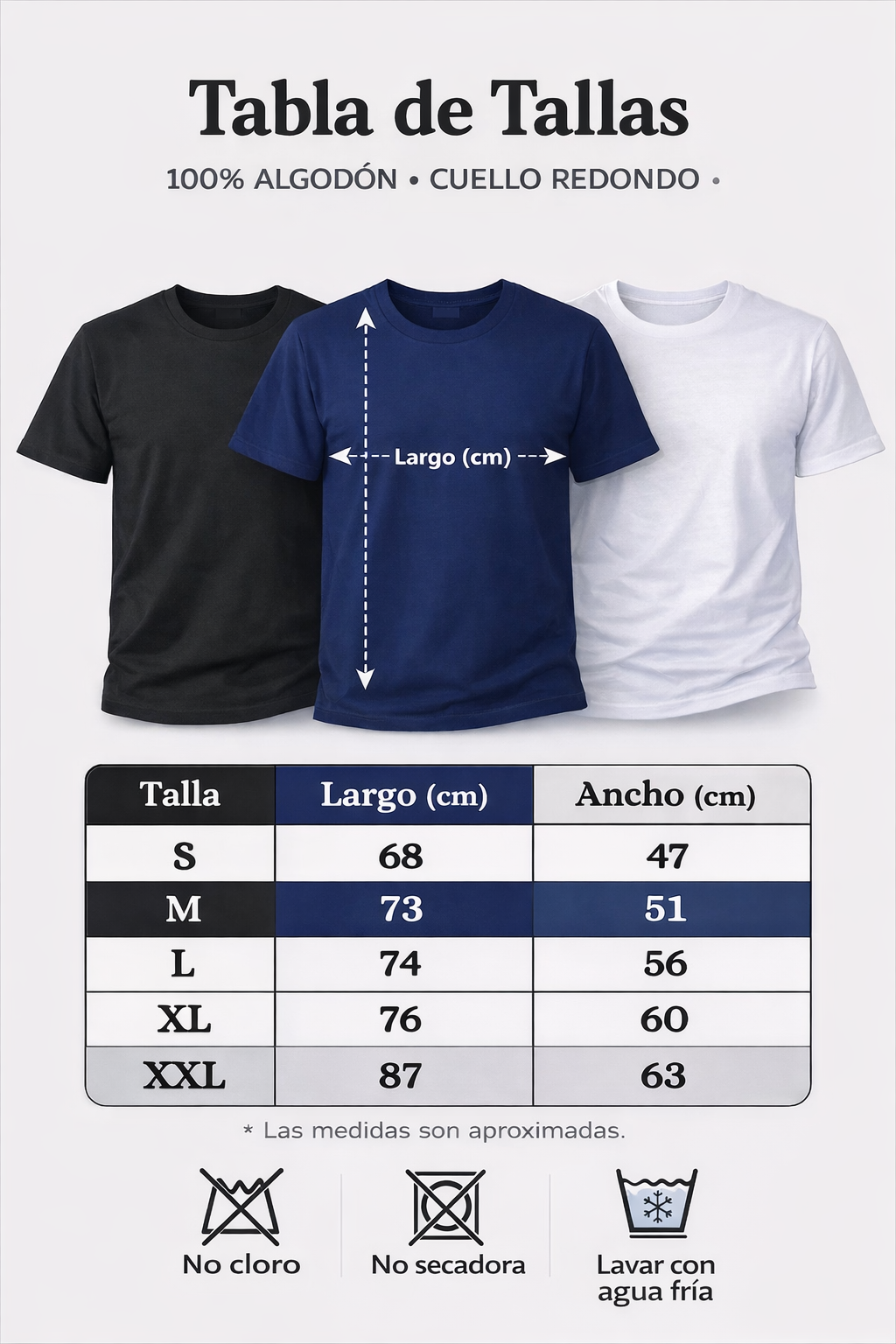 Polera Camiseta Hombre Algodón 100% Manga Corta