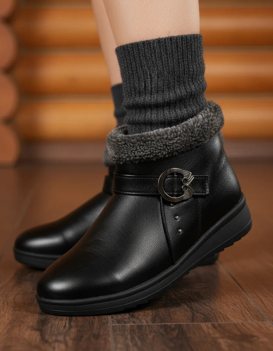 Botines de Invierno con Peluche Mujer – Cómodos, Abrigados y Antideslizantes