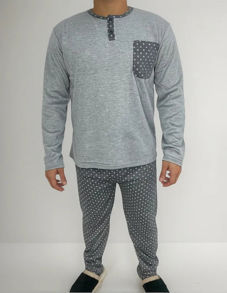 Pijama Polar Hombre Térmico Manga Larga – Invierno