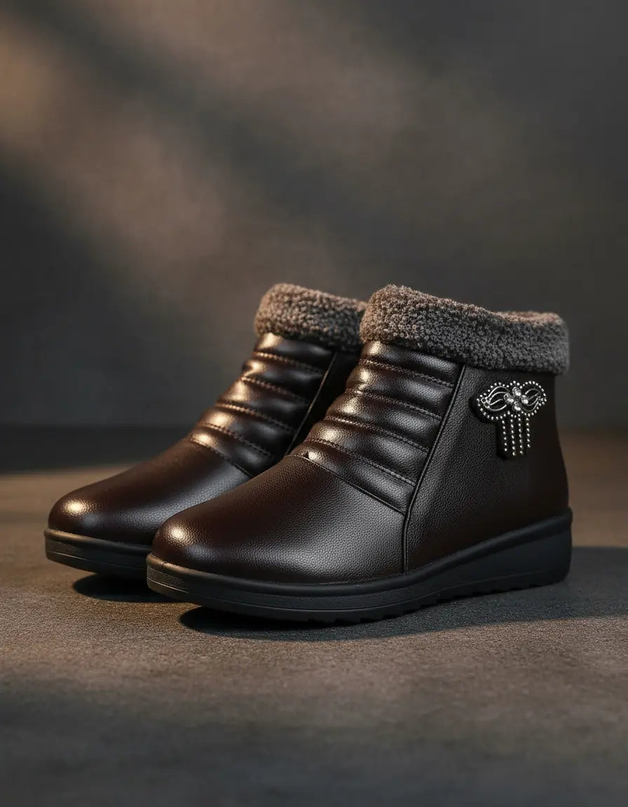 Botines de Invierno con Peluche Mujer – Cómodos, Abrigados y Antideslizantes