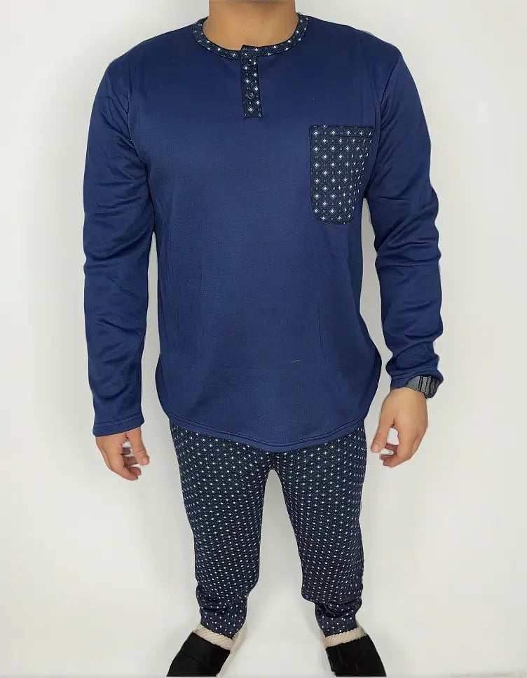 Pijama Polar Hombre Térmico Manga Larga – Invierno