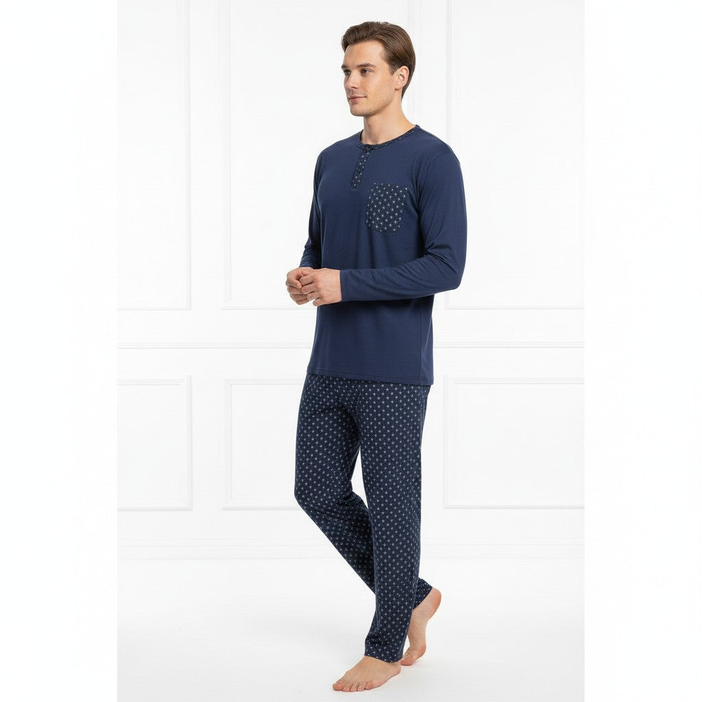 Pijama Polar Hombre Térmico Manga Larga – Invierno
