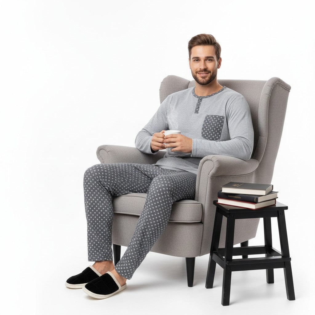 Pijama Polar Hombre Térmico Manga Larga – Invierno