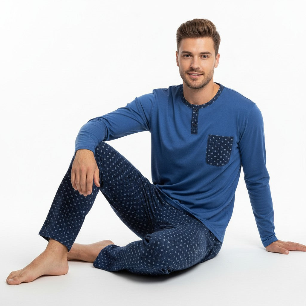 Pijama Polar Hombre Térmico Manga Larga – Invierno