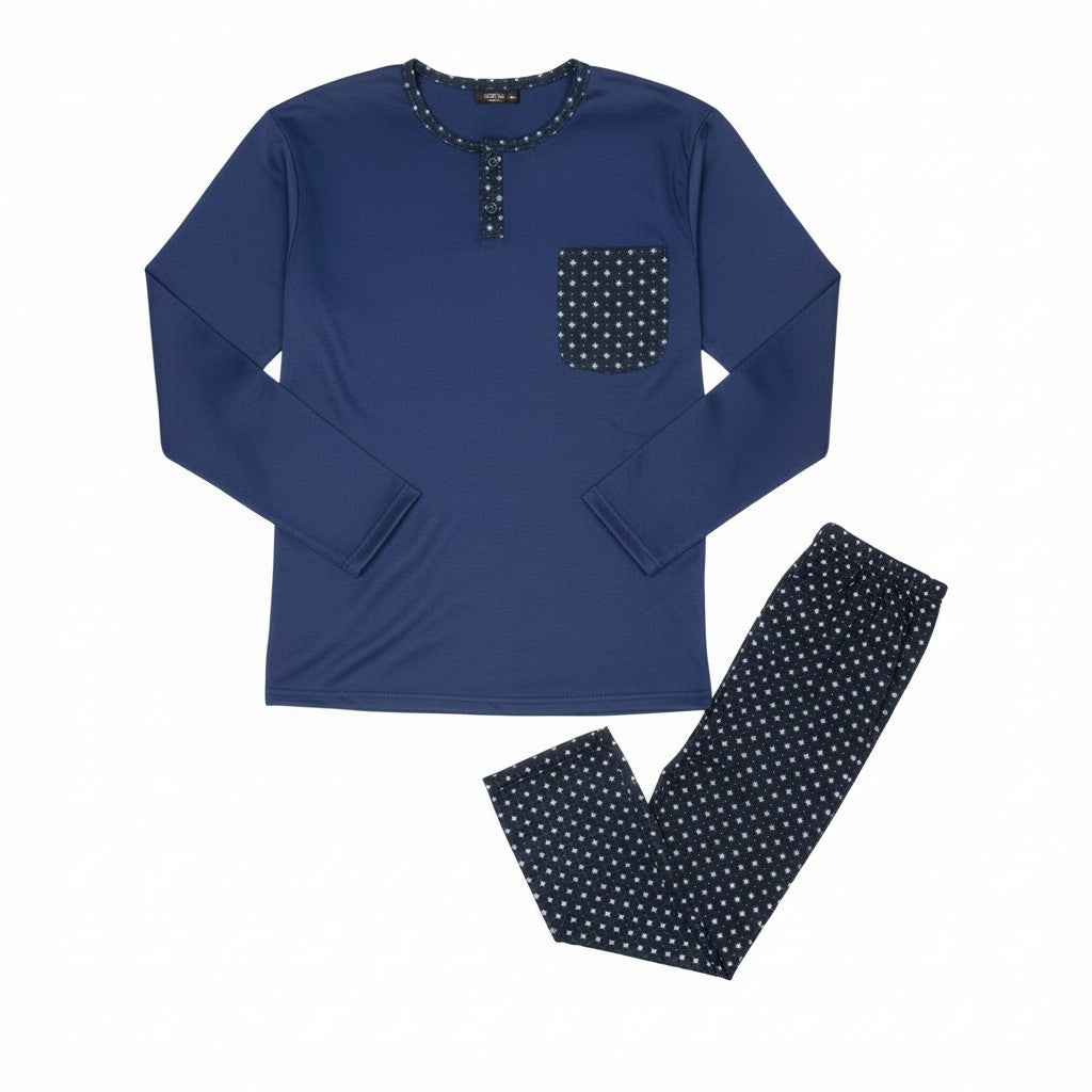 Pijama Polar Hombre Térmico Manga Larga – Invierno