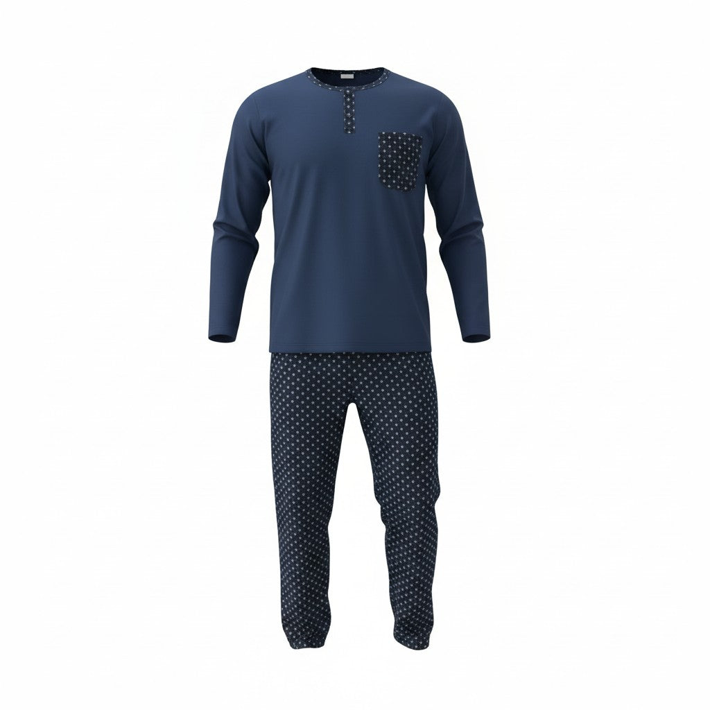 Pijama Polar Hombre Térmico Manga Larga – Invierno