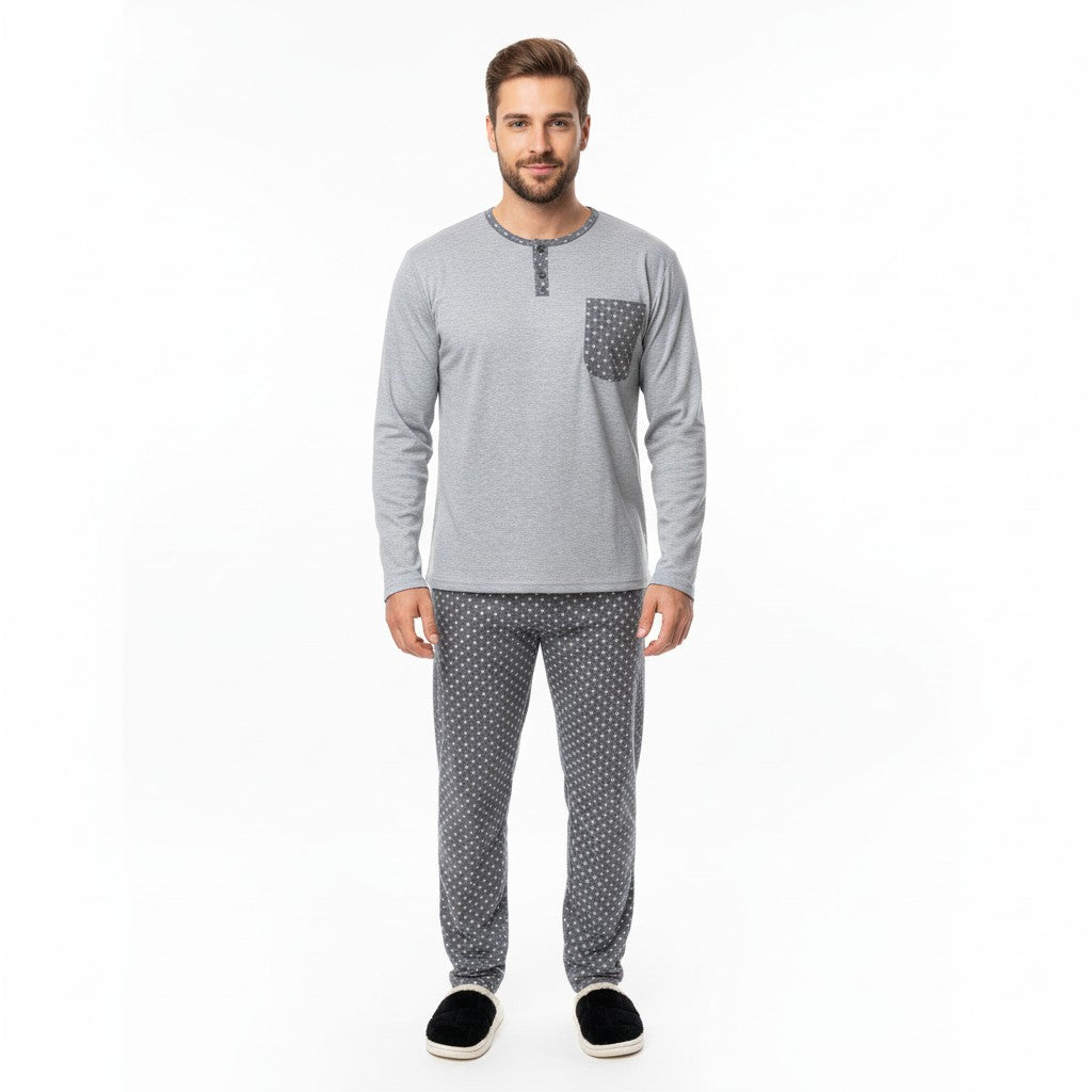 Pijama Polar Hombre Térmico Manga Larga – Invierno