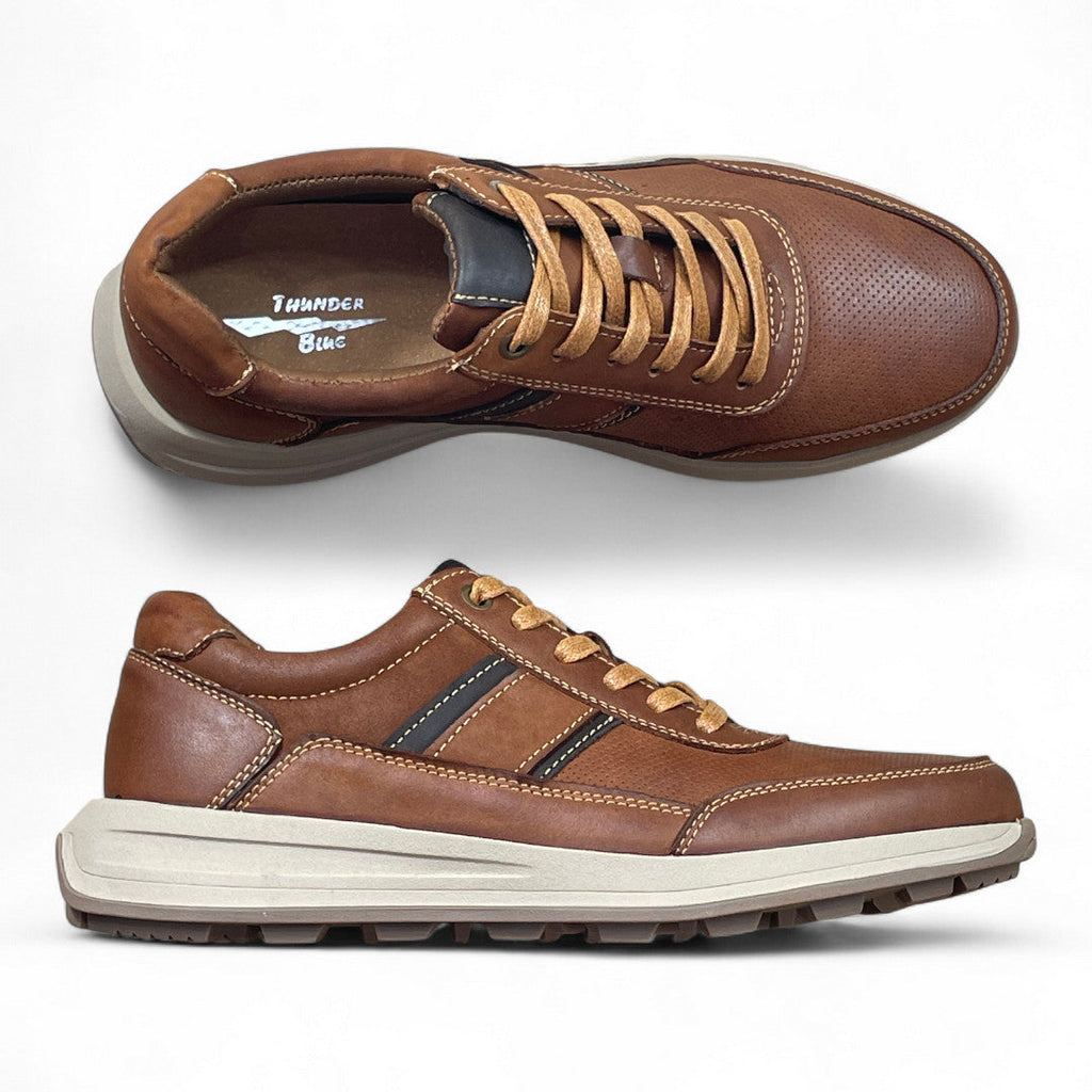 Zapatillas de Cuero Hombre Urbanas con Suela Rubber Antideslizante