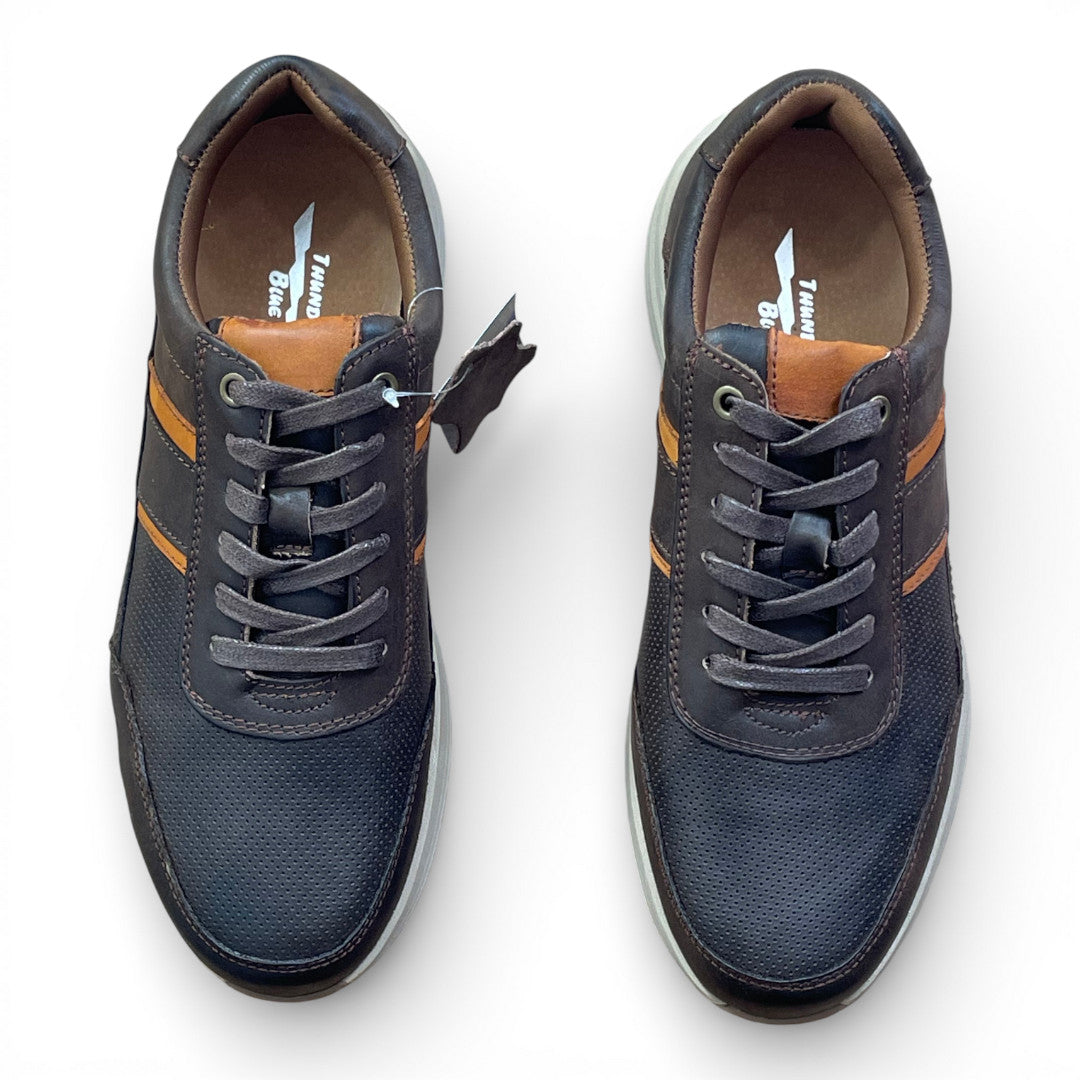 Zapatillas de Cuero Hombre Urbanas con Suela Rubber Antideslizante