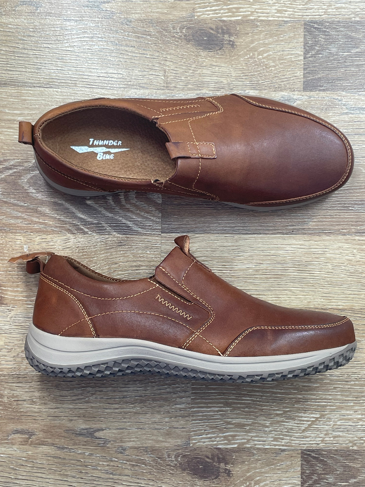 Zapato de Cuero Hombre Sin Cordones Cómodo Casual