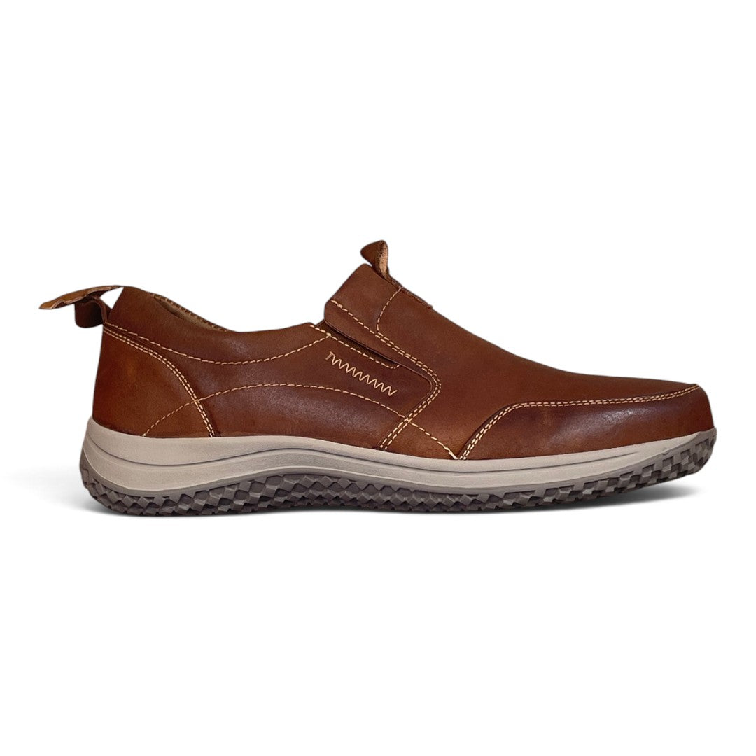 Zapato de Cuero Hombre Sin Cordones Cómodo Casual