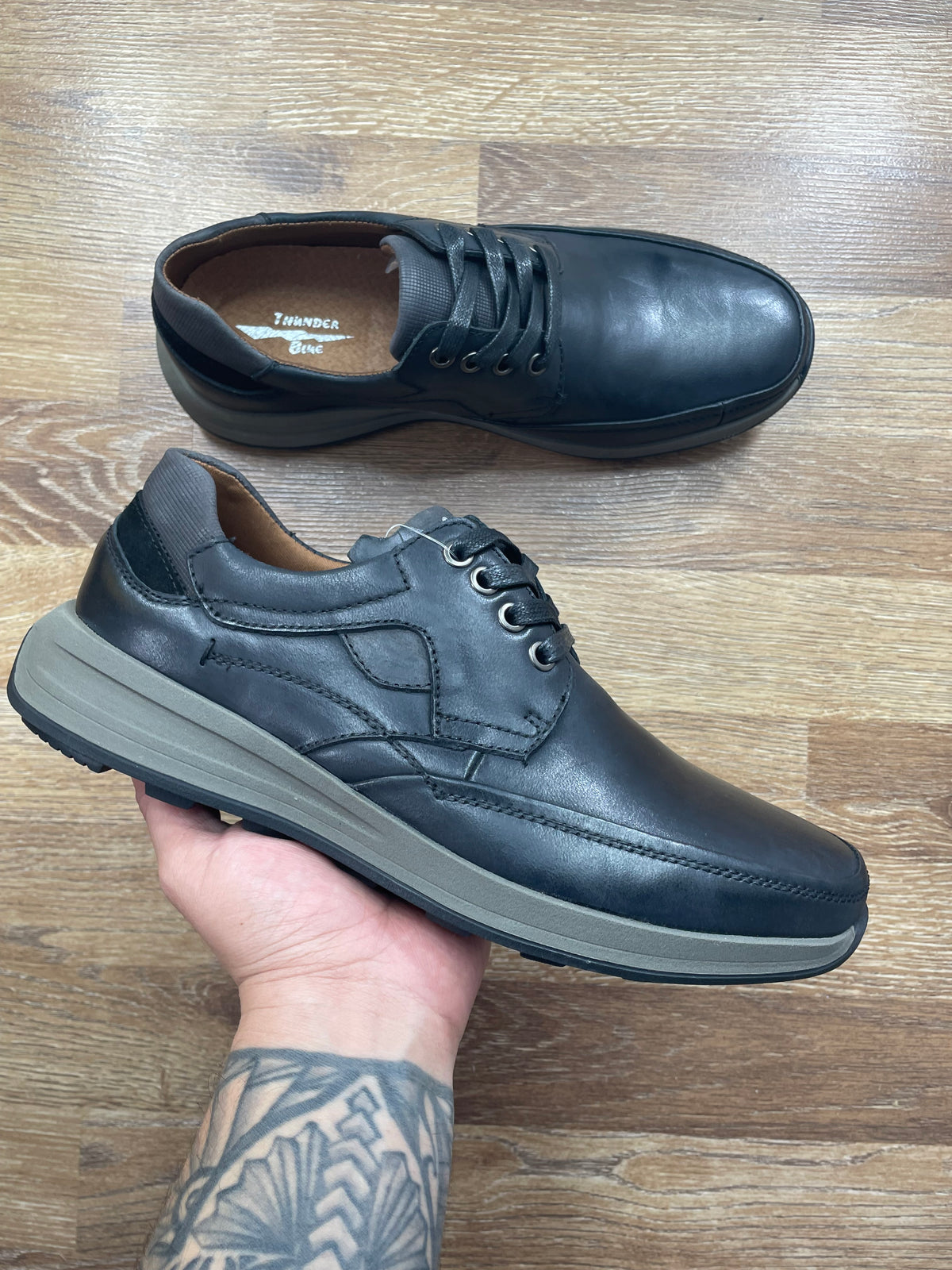 Zapato Casual Hombre de Cuero con Cordones Cómodo