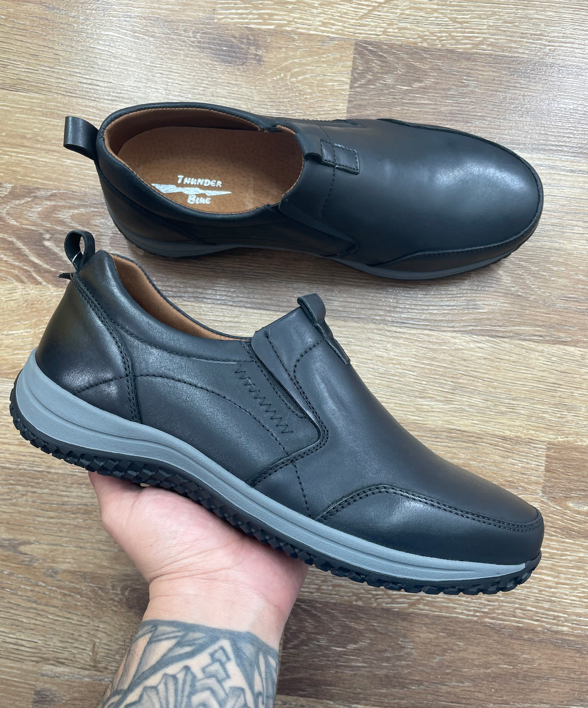 Zapato de Cuero Hombre Sin Cordones Cómodo Casual