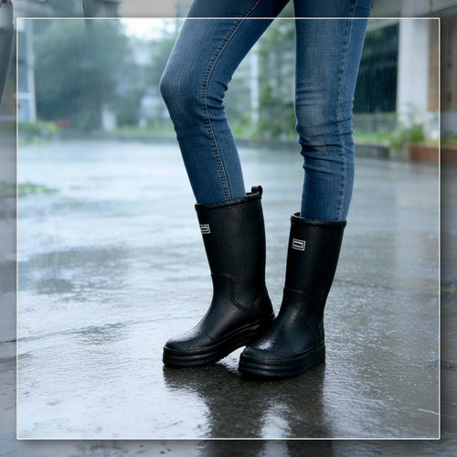 Botas de Lluvia Negras Waterproof Impermeables – Antideslizantes y Cómodas